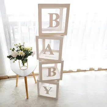 Letter Transparent Boxes Special Party 4pcs LOVE BABY Wedding Room Birthday Cube Transparent Boxes Balloon Packing Box DIY
Letter Transparent Boxes Special Party 4pcs LOVE BABY Wedding Room Birthday Cube Transparent Boxes Balloon Packing Box DIY