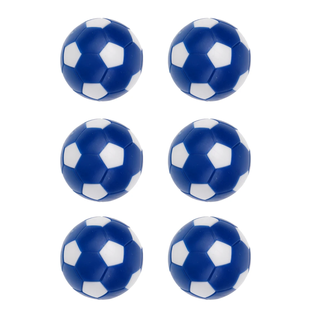 6-Pack 36mm Soccer Table Football Foosball Balls Footballs Replacement Table Game Accessories, Blue & White 6-Pack 36mm Soccer Table Football Foosball Balls Footballs Replacement Table Game Accessories, Blue & White