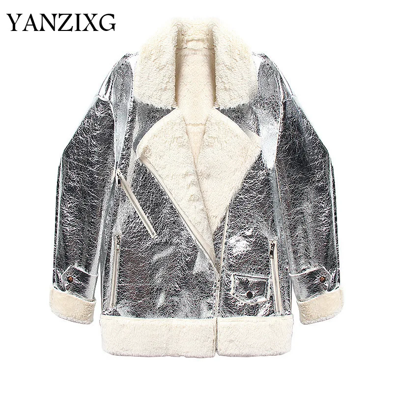 2019 Popular In Europe America Autumn And Winter New Pattern Classic Lapel Loose Short Locomotive Silver Jacket Z497
2019 Popular In Europe America Autumn And Winter New Pattern Classic Lapel Loose Short Locomotive Silver Jacket Z497