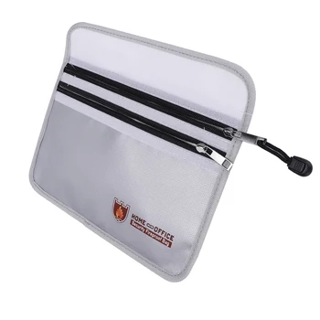 Document Bag Fireproof File Organizer File Folder Guard Double Zippers Money Cash Protection Bag for Home Office School (Silver)
Document Bag Fireproof File Organizer File Folder Guard Double Zippers Money Cash Protection Bag for Home Office School (Silver)