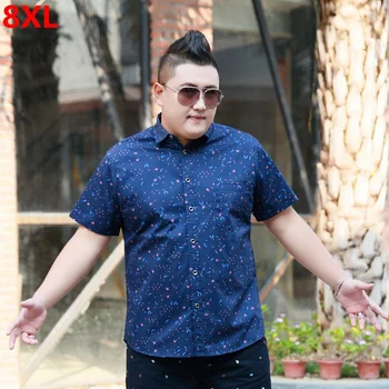 Summer men's plus size XL lapel short sleeve cardigan shirt extra large pocket casual 8XL oversized
Summer men's plus size XL lapel short sleeve cardigan shirt extra large pocket casual 8XL oversized