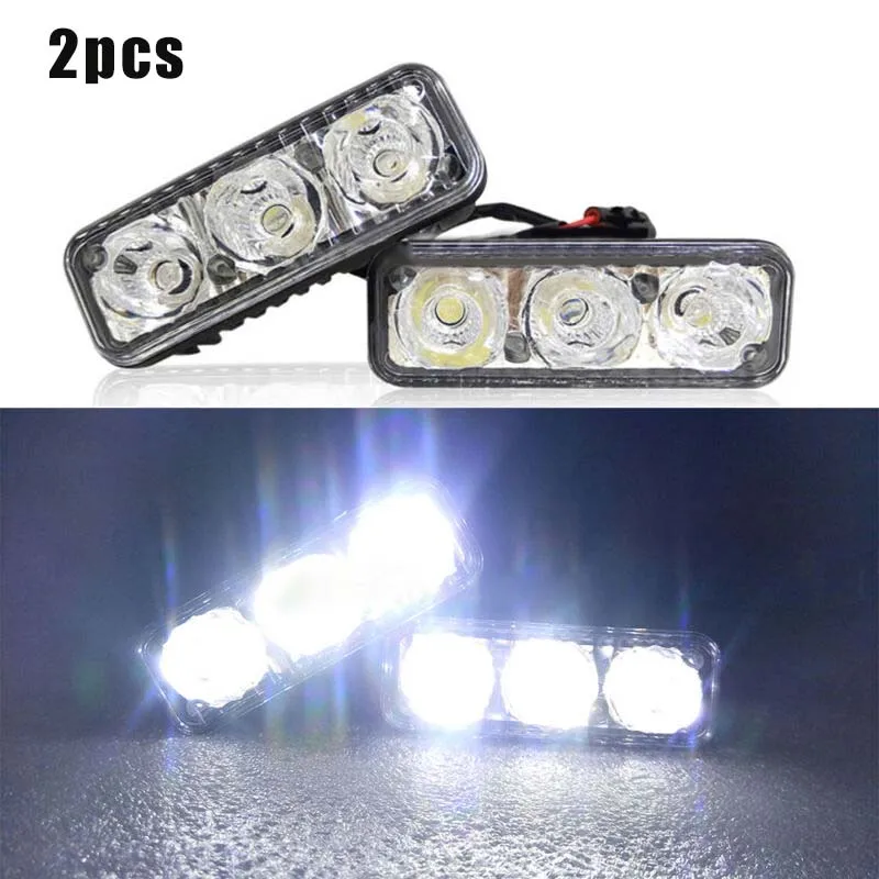 2pcs Light 3LED Super White High Power Car DRL Work Fog Lamp Universal 8.7*3.6*3.1cm Car Daytime Running Lights
2pcs Light 3LED Super White High Power Car DRL Work Fog Lamp Universal 8.7*3.6*3.1cm Car Daytime Running Lights
