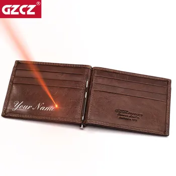 GZCZ Genuine Leather Slim Mens Credit Card Wallet Money Clip Simple Design Male Bifold Purse Mini Clamp For Money Case
GZCZ Genuine Leather Slim Mens Credit Card Wallet Money Clip Simple Design Male Bifold Purse Mini Clamp For Money Case