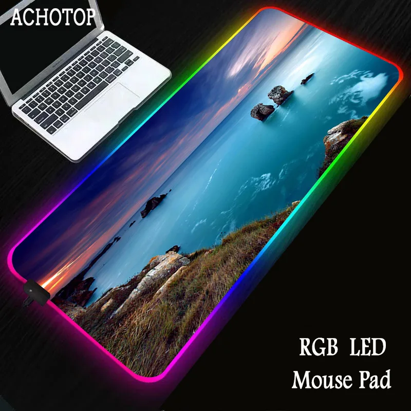 Beach Scenery Gaming Computer Mousepad RGB Large Mouse Pad Gamer XXL Mouse Carpet PC Desk Play Mat with Backlit pad
Beach Scenery Gaming Computer Mousepad RGB Large Mouse Pad Gamer XXL Mouse Carpet PC Desk Play Mat with Backlit pad