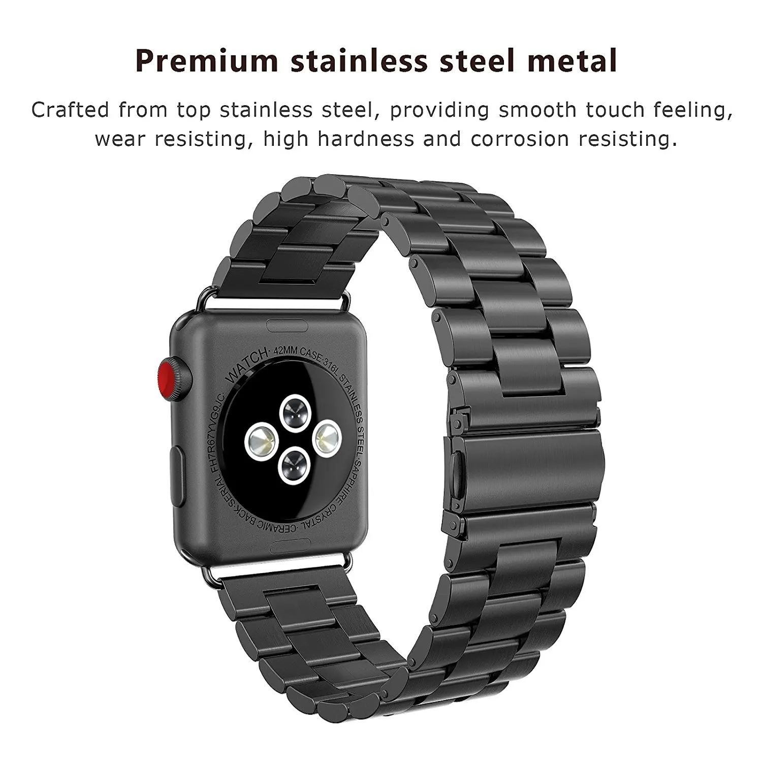 JANSIN роскошный ремешок из нержавеющей стали для Apple Watch band 42 мм 38 44 40 браслет pulseira