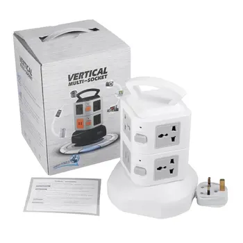 Retractable Cable Fire Retardant Shell High Temp Resistant Anti-thunder Overload Protection Two Layer Vertical Multi-Socket
Retractable Cable Fire Retardant Shell High Temp Resistant Anti-thunder Overload Protection Two Layer Vertical Multi-Socket