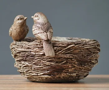 American Countryside Style Sparrow Bird Couple and Nest Resin Model Statue Decor Gift Craft Accessories Embellishment Furnishing
American Countryside Style Sparrow Bird Couple and Nest Resin Model Statue Decor Gift Craft Accessories Embellishment Furnishing