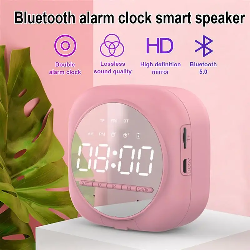 Portable Bluetooth 5.0 Speaker Bedside Alarm Clock Loudspeakers Wireless Speaker Support TF AUX Card FM Radio Music Player
Portable Bluetooth 5.0 Speaker Bedside Alarm Clock Loudspeakers Wireless Speaker Support TF AUX Card FM Radio Music Player