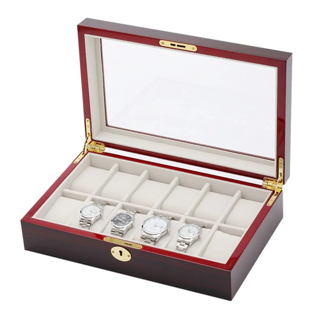 Wooden Watch Box Storage Box With Key Open Window Watch Storage Box Paint Spray Paint W130 Professional Fashion
Wooden Watch Box Storage Box With Key Open Window Watch Storage Box Paint Spray Paint W130 Professional Fashion