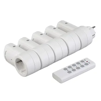 5 Wireless Power Switch Sockets+1 Remote Controller EU Plug High Performance Wireless Remote Control Power Switch Plug Jacks
5 Wireless Power Switch Sockets+1 Remote Controller EU Plug High Performance Wireless Remote Control Power Switch Plug Jacks