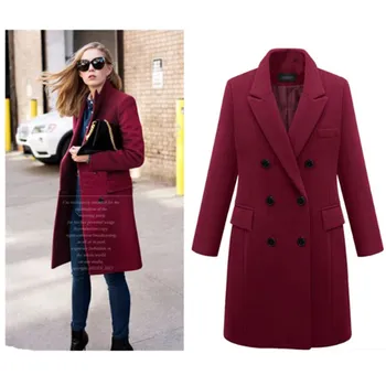 Women Casual Wool Jackets Blazers Female Elegant Double Breasted Long Coat Ladies Plus Size 5XL Autumn Winter Coat Outwear
Women Casual Wool Jackets Blazers Female Elegant Double Breasted Long Coat Ladies Plus Size 5XL Autumn Winter Coat Outwear