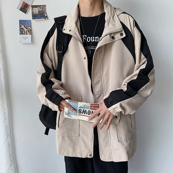 Autumn New Tooling Jacket Men Fashion Contrast Color Casual Hooded Jacket Man Streetwear Wild Hip Hop Loose Bomber Jacket S-2XL
Autumn New Tooling Jacket Men Fashion Contrast Color Casual Hooded Jacket Man Streetwear Wild Hip Hop Loose Bomber Jacket S-2XL