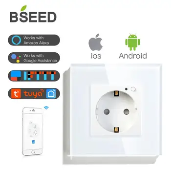 BSEED Wifi Wall Socket EU Standard Smart Socket WIFI Socket White Black Golden Colors 86*86mm Smart Wifi Switch Monitoring
BSEED Wifi Wall Socket EU Standard Smart Socket WIFI Socket White Black Golden Colors 86*86mm Smart Wifi Switch Monitoring