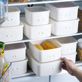 Food Preservative Box Plastic Rectangular with Lid Kitchen Refrigerator Storage Fruit Grains Storage Box Sealing Tape Label
Food Preservative Box Plastic Rectangular with Lid Kitchen Refrigerator Storage Fruit Grains Storage Box Sealing Tape Label