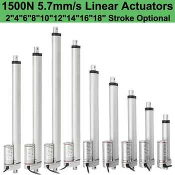 1500N 150KG 2"-18" Inch Stroke 330lbs Linear Actuator 5.7mm/s DC 12V Electric Motor For Auto Car Door Opener Industrial Lifting
1500N 150KG 2"-18" Inch Stroke 330lbs Linear Actuator 5.7mm/s DC 12V Electric Motor For Auto Car Door Opener Industrial Lifting