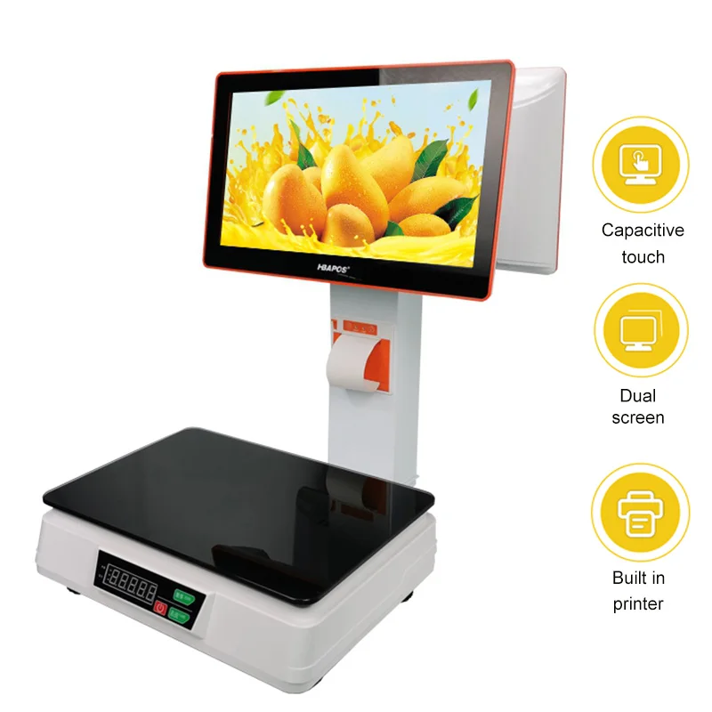 POS System All in One Dual Screen Lable Scale Desktop Computer With 15.6 Inch Capacitive Touch Screen terminal for retail shop
POS System All in One Dual Screen Lable Scale Desktop Computer With 15.6 Inch Capacitive Touch Screen terminal for retail shop