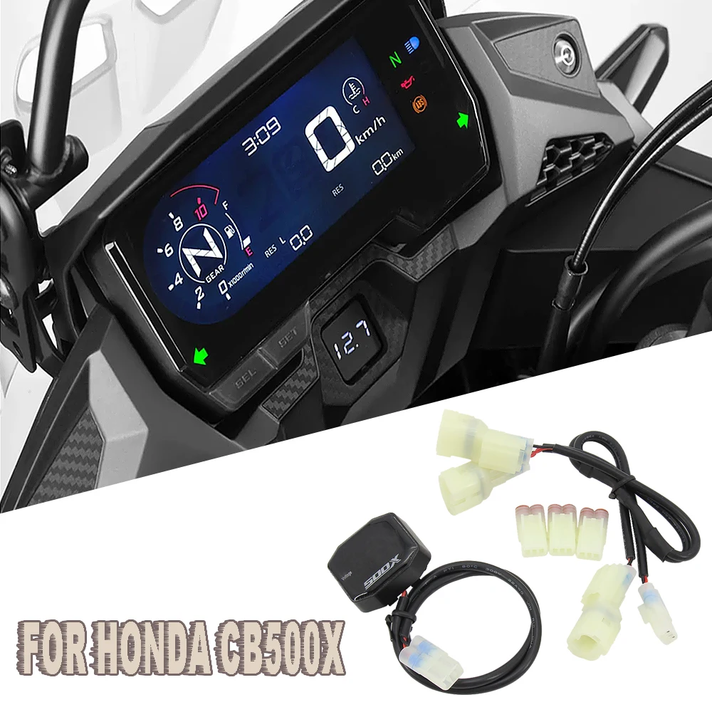 

For HONDA CB500X Motorcycle Accessories 2019 Digital Panel Voltmeter Voltage Meter CB 500 X Tester Led Display CB500 X