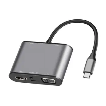 Usb C Hub To Hdmi Vga Adapter - 8 In 1 Usb C Docking Station With 4K Hdmi, Vga, Usb 3.0, 2 Usb 2.0, Micro-Sd, 3.5Mm Audio Jacket
Usb C Hub To Hdmi Vga Adapter - 8 In 1 Usb C Docking Station With 4K Hdmi, Vga, Usb 3.0, 2 Usb 2.0, Micro-Sd, 3.5Mm Audio Jacket