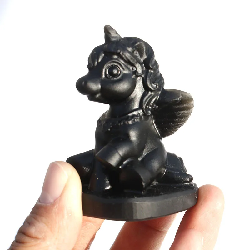 Free Shipping !!! 1 / 2 / 5 Pcs Natural Black Obsidian Stone Crystal Carvings Fly Horse Craft For Home Ornament
Free Shipping !!! 1 / 2 / 5 Pcs Natural Black Obsidian Stone Crystal Carvings Fly Horse Craft For Home Ornament