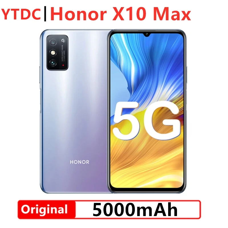 Быстрая доставка Honor X10 Max 5G смартфон 7 09 дюймов RGBW экран 5000mA аккумулятор NFC 6 ГБ 8 RAM