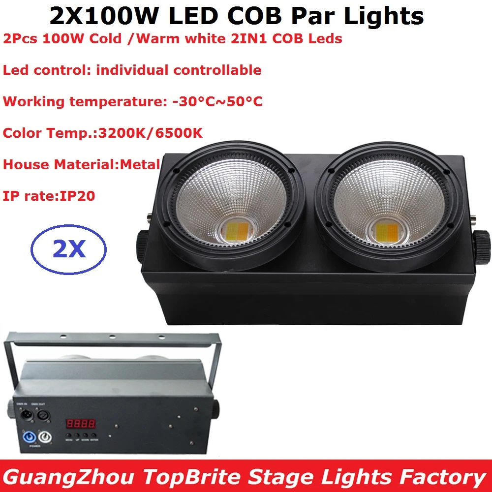 2Pcs/Lot DHL Shipping 2X100W LED COB Blinder Light 2 Eyes Stage Led Audience Light Good For Stage Dj TV Studio Church Party
2Pcs/Lot DHL Shipping 2X100W LED COB Blinder Light 2 Eyes Stage Led Audience Light Good For Stage Dj TV Studio Church Party