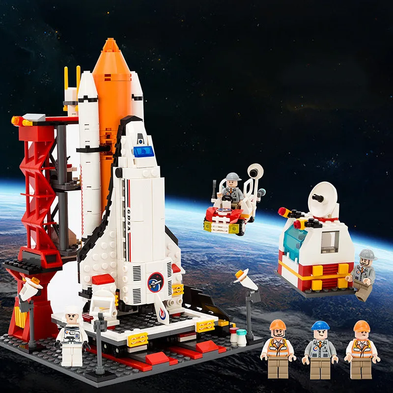 679Pcs Spaceport Space The Shuttle Launch Center Bricks Model Building Kit Block Educational Legoinglys City Toys for Children
679Pcs Spaceport Space The Shuttle Launch Center Bricks Model Building Kit Block Educational Legoinglys City Toys for Children