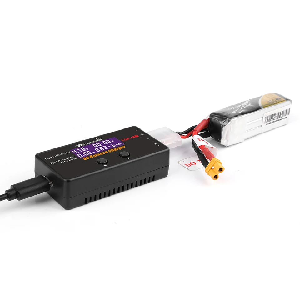 Quick Charge 3.0 Type-C Fast Charger Input 18W Balance Charger for 2-3S LiPo LiFe LiLon LiHv Battery w/ LCD Display for RC Drone
Quick Charge 3.0 Type-C Fast Charger Input 18W Balance Charger for 2-3S LiPo LiFe LiLon LiHv Battery w/ LCD Display for RC Drone