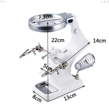 LED Clamp Soldering Iron Stand Helping Hands Magnifying Glass Magnifier Clip SMD Hands Soldering Iron Stand WHITE A25
LED Clamp Soldering Iron Stand Helping Hands Magnifying Glass Magnifier Clip SMD Hands Soldering Iron Stand WHITE A25