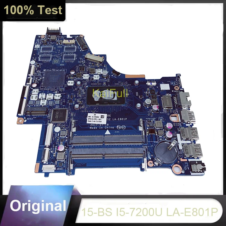 924751-601 924751-501 для HP серии 15-BS Материнская плата ноутбука CSL50/CSL52 LA-E801P материнская с