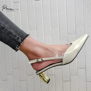 Prowow New Style Black Blue Women Summer Sandals Pointed Toe Buckle Strap Thin Mid Heel Women Wedding Party Sandals Shoes Woman
Prowow New Style Black Blue Women Summer Sandals Pointed Toe Buckle Strap Thin Mid Heel Women Wedding Party Sandals Shoes Woman