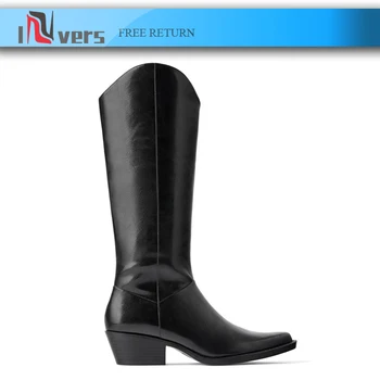 ZA Style Women Knee-High Boots Western Cowboy Style Pointed Toe Sewing Zipper In Side Square Mid Heels Boots Femal
ZA Style Women Knee-High Boots Western Cowboy Style Pointed Toe Sewing Zipper In Side Square Mid Heels Boots Femal