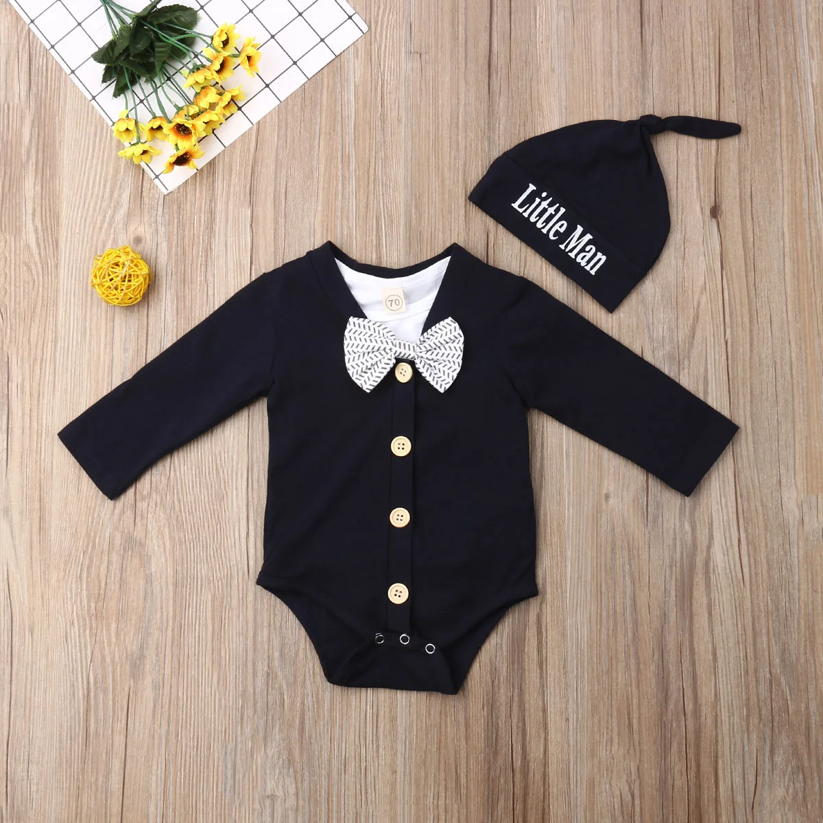 USA Autumn Newborn Infant Baby Boys Clothes Gentleman Outfit Clothes Bowtie Romper+Hat Set Clothes 3pcs
USA Autumn Newborn Infant Baby Boys Clothes Gentleman Outfit Clothes Bowtie Romper+Hat Set Clothes 3pcs