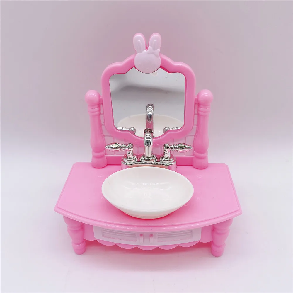 Фото Последняя мода 2020 кукла Барби имитация мини ванная комната умывальник детская