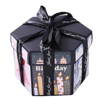YEZI Hexagon Surprise Explosion Box DIY Handmade Scrapbook Photo Album Wedding Gift Box for Valentine Christmas Gift Boxes
YEZI Hexagon Surprise Explosion Box DIY Handmade Scrapbook Photo Album Wedding Gift Box for Valentine Christmas Gift Boxes