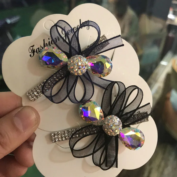 Elegant Ribbon Bow Hairpin Headdress Clip Female Adult Crystal Rhinestone Pins Luxury Girls Wedding Hair Accessories for Women
Elegant Ribbon Bow Hairpin Headdress Clip Female Adult Crystal Rhinestone Pins Luxury Girls Wedding Hair Accessories for Women