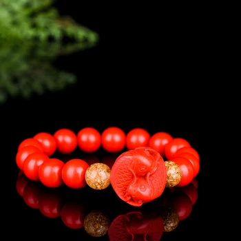 Customized Chinese Cinnabar Pisces Beads Elastic Bracelet Jewellery Fashion Accessories Hand-Carved Woman Luck Amulet
Customized Chinese Cinnabar Pisces Beads Elastic Bracelet Jewellery Fashion Accessories Hand-Carved Woman Luck Amulet