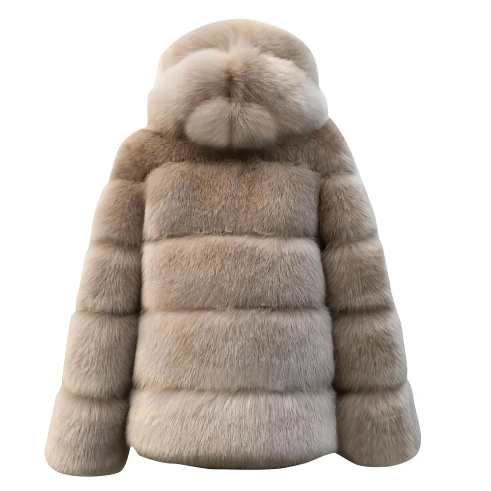 Winter Fall Fashion Faux Fur Warm Thick Outerwear Jacket - Paris Brand Winter Fall Fashion Faux Fur Warm Thick Outerwear Jacket - Paris Brand