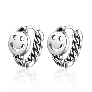 Fashion Smiling Face Thai Silver Hoop Earring Small Silver Lock Chain Earring For Women Jewelry 925 Sterling Silver S-E1060
Fashion Smiling Face Thai Silver Hoop Earring Small Silver Lock Chain Earring For Women Jewelry 925 Sterling Silver S-E1060