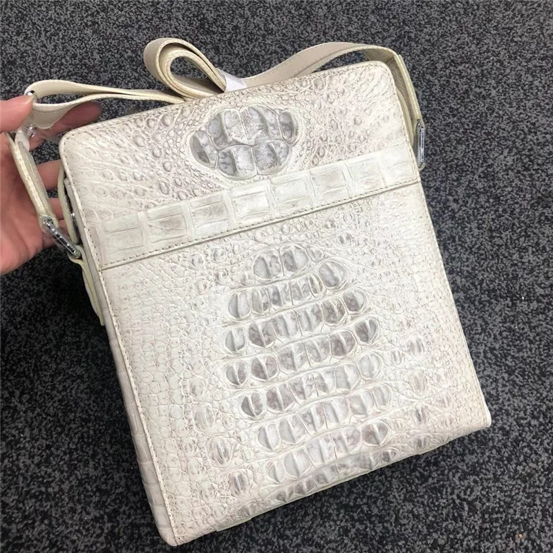 Authentic Real Crocodile Skin Men's Small ZIP Shoulder Bag White Flap Purse Genuine Alligator Leather Male Casual Messenger Bag
Authentic Real Crocodile Skin Men's Small ZIP Shoulder Bag White Flap Purse Genuine Alligator Leather Male Casual Messenger Bag