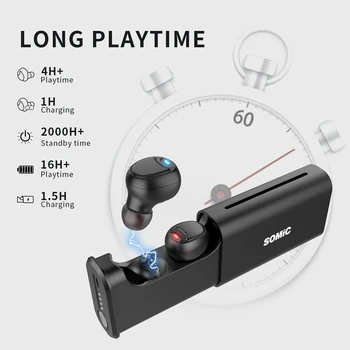 SOMIC TWS W20 Bluetooth In-Ear Earphone Smart Wireless Headset True Wireless Mini Earplug Bilateral Stereo Microphone
SOMIC TWS W20 Bluetooth In-Ear Earphone Smart Wireless Headset True Wireless Mini Earplug Bilateral Stereo Microphone