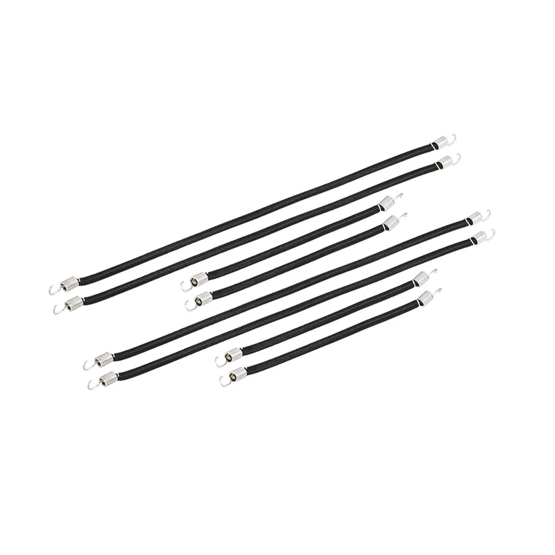 8Pcs Elastic Roof Rack Rope Luggage Cords for 1/10 RC Rock Crawler Truck Axial SCX10 II 90046 Tamiya CC01 RC4WD Traxxas Car,Blac
8Pcs Elastic Roof Rack Rope Luggage Cords for 1/10 RC Rock Crawler Truck Axial SCX10 II 90046 Tamiya CC01 RC4WD Traxxas Car,Blac