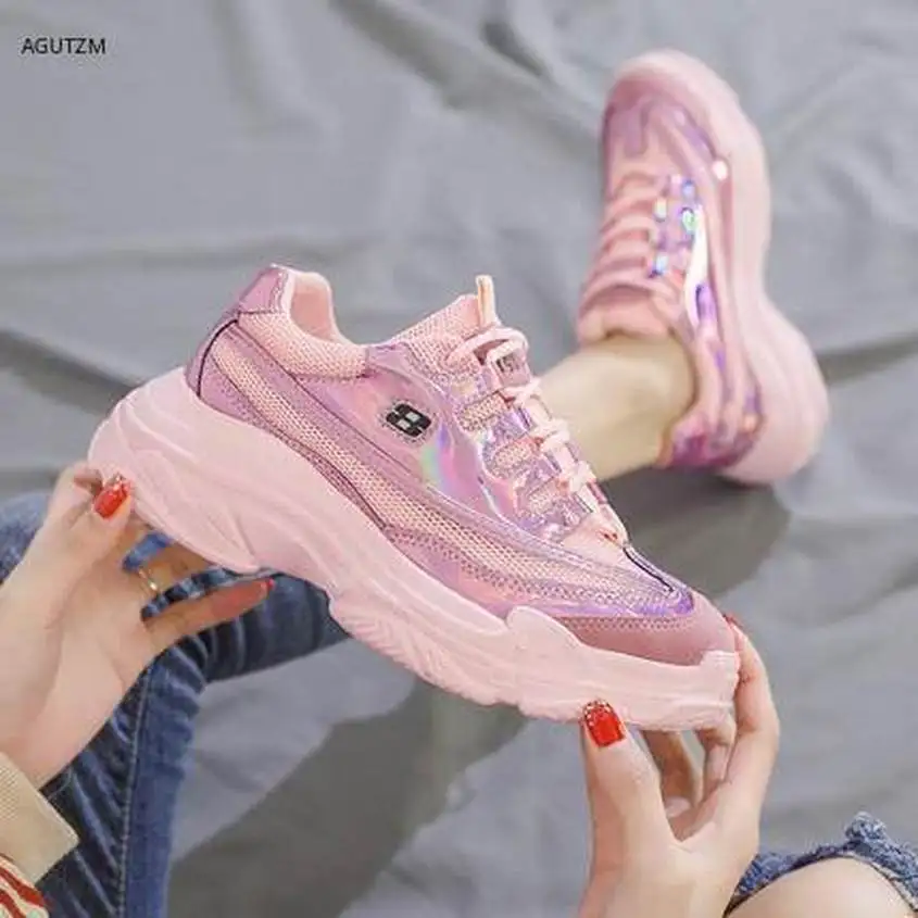 designer pink sneakers