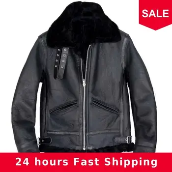 2020 Black Men Military B3 Bomber Shearling Jacket Plus Size XXXL Genuine Sheepskin Russian Winter Warm Shearling Coat
2020 Black Men Military B3 Bomber Shearling Jacket Plus Size XXXL Genuine Sheepskin Russian Winter Warm Shearling Coat