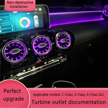 For Mercedes-Benz illuminated mid-control turbine air outlet atmosphere light new A-class interior upgrade and modification
For Mercedes-Benz illuminated mid-control turbine air outlet atmosphere light new A-class interior upgrade and modification