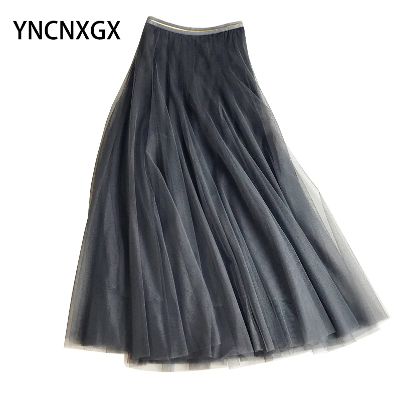 Женская юбка миди, длинные юбки, летняя одежда, приталенная сетчатая юбка средней длины с эластичным поясом, пышная винтажная юбка в Корейском стиле 
Женская юбка миди, длинные юбки, летняя одежда, приталенная сетчатая юбка средней длины с эластичным поясом, пышная винтажная юбка в Корейском стиле