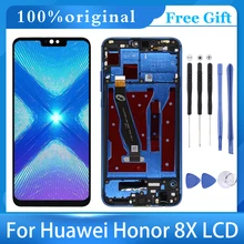 Bloc écran tactile LCD avec châssis de remplacement, 6.5 pouces, pour Huawei Honor 8X Lite/View 10 Lite, Original=