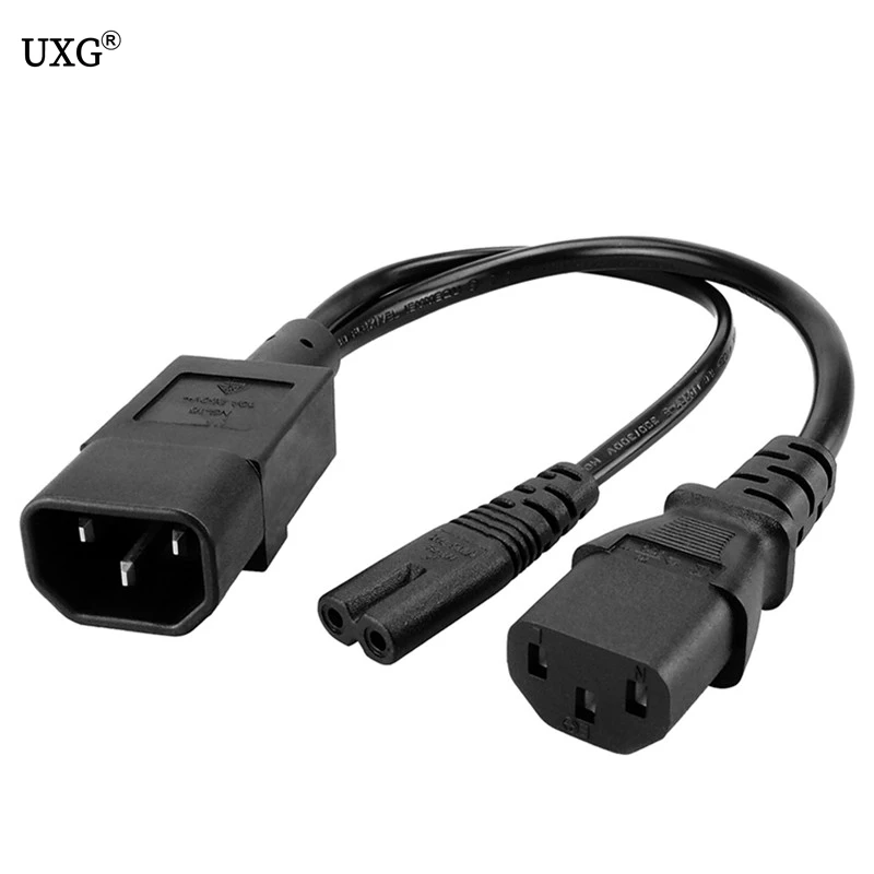 Y Тип сплиттер Мощность шнур IEC320 C14 Разъем 3-контактный Мужской кабель переменного