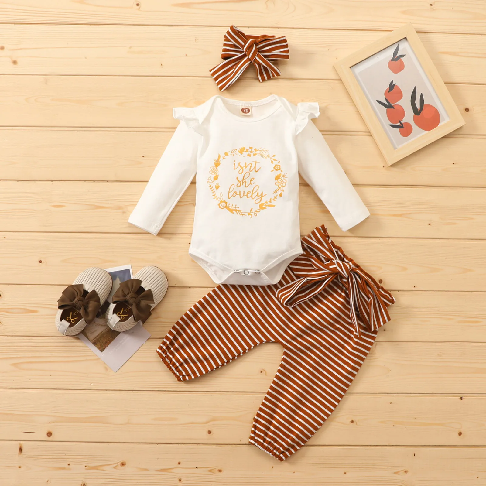 0-18Months Newborn Infant Baby Letter Print Bodysuit Tops Stripe Pants Outfits +Headbands barboteuse bébé fille Bowknot cute M5
0-18Months Newborn Infant Baby Letter Print Bodysuit Tops Stripe Pants Outfits +Headbands barboteuse bébé fille Bowknot cute M5