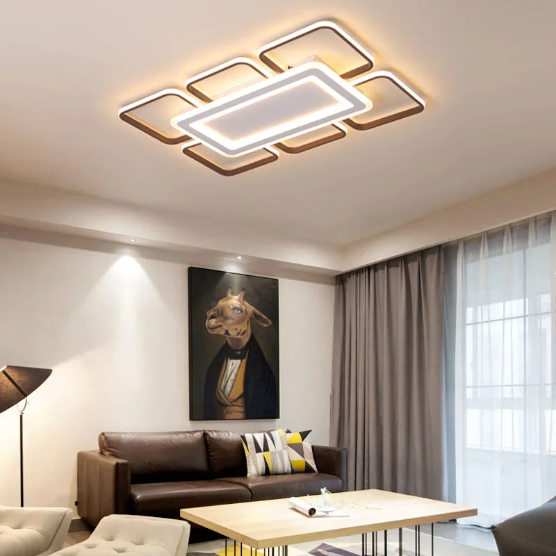 Квадратные современные потолочные светильники светодиодные для гостиной