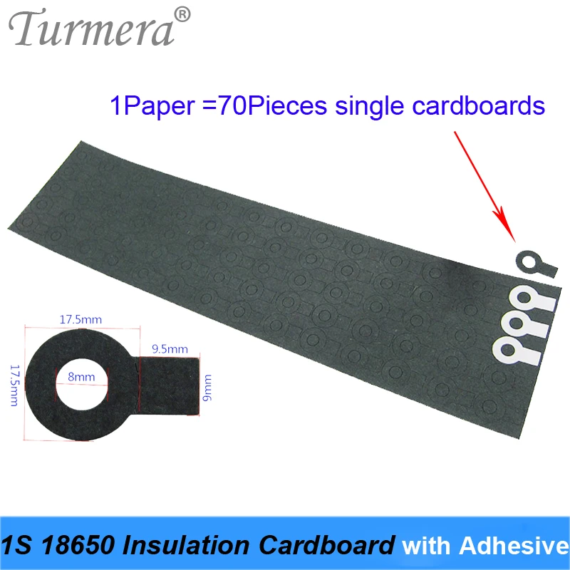 70pcs 1S 18650 Battery Insulation Gasket Barley Paper Battery Pack Cell Insulating Glue Patch Positive Electrode Insulated Pad Turmera 05